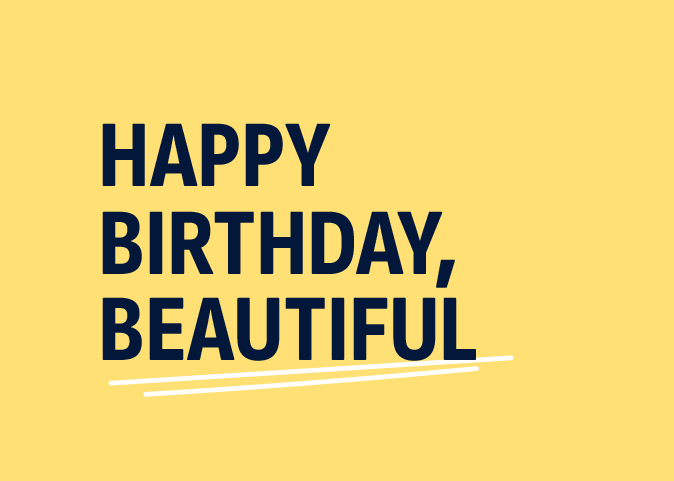 Gift Card - Happy Birthday Beautiful